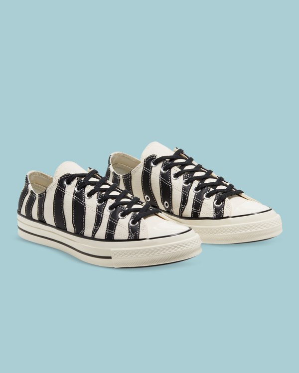 Converse Chuck 70 Archive Zebra Overlay Beige Sko Danmark - Converse Lave Sneakers Dame - 81406QWNY